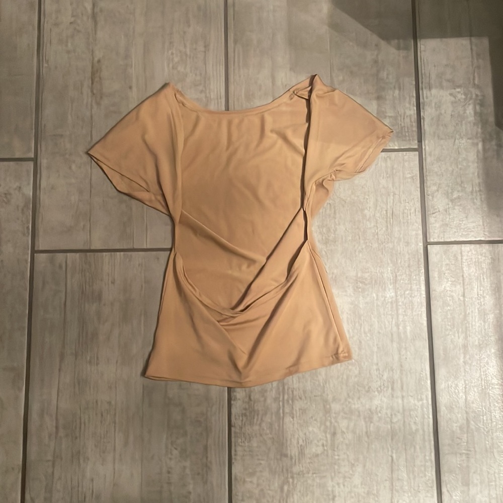 Beige Backless Top - Picture 2 of 2